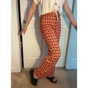 Long plaid pants from brandy melville